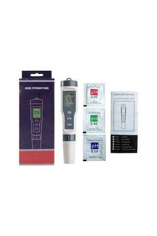 Tds 3 İn 1 Ph Sıcaklık Tds Ölçer Led'li Sıcaklık Göstergeli Su Test Cihazı
