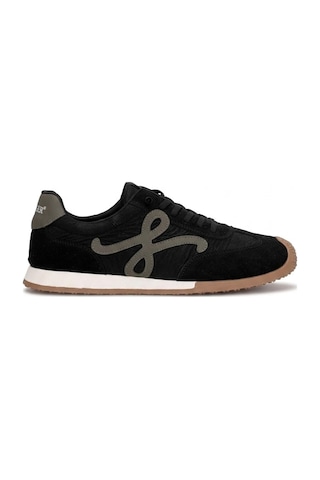 Voyager E472 Erkek Hakiki Deri Klasik Sneaker Siyah Siyah