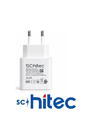 Schitec 45w Type-c Çıkışlı Hızlı Şarj Aleti Type-c To Type-c Kablolu Set Beyaz Sc007