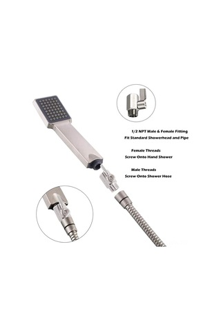 Vkemall 304 Paslanmaz Çelik 1/2" Npt İç-dış Dişli, Su Akışı Kontrol Valfi, Paslanmaz Çelik Kolu, Rustsuz, 1/4 Devir Kapatma