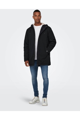 Only & Sons Erkek Parka Siyah 22025690 24Kw21000034 W21002 Siyah