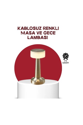 Şarj Edilebilir Led Masa Lambası Usb Girişli, Metal Yapı Standart