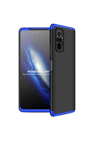 Xiaomi Redmi Note 10 Pro Kılıf Zore Ays Kapak Siyah-Mavi