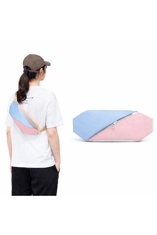 Microcase 2 Bölmeli Günlük Kullanım Çapraz Omuz Askılıklı Çanta Al5535 Açık Pembe