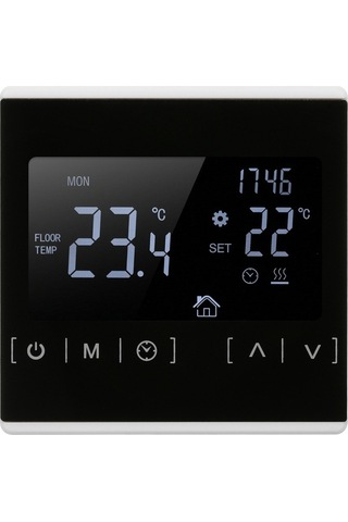 Flybuy Samdoo Dokunmatik Zemin Isıtma Termostatı - Çift Sıcaklık Kontrolü, Programlanabilir, 112 Karakterli Ekran