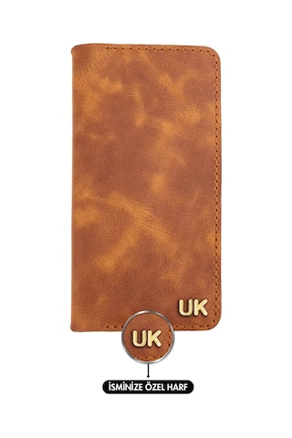 Twingold İsme Özel Dikey Uzun Cüzdan - %100 Rainbow Deri - A010007 - Camel Camel