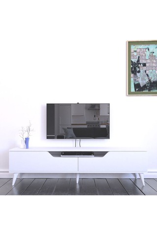 Luzon Tv Sehpası Tv Ünitesi Beyaz