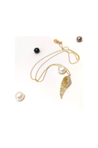 Altın Ürünler Melek Kanadı Kolye 14 Ayar