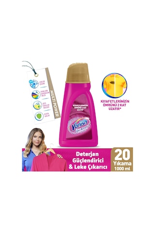 Vanish Kosla Oxi Action Gold Multipower Renkliler için Jel Leke Çıkarıcı Deterjan Güçlendirici 1 L