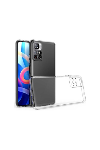 Xiaomi Poco M4 Pro 5G Kılıf Kamera Korumalı Süper Silikon Kılıf Renksiz