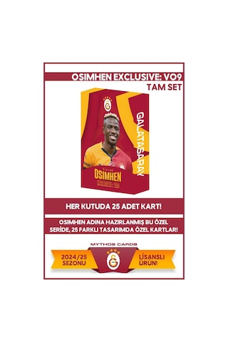 Galatasaray Victor Osimhen Exclusive: Vo9 Tam Set Koleksiyon Kartları - Kutu