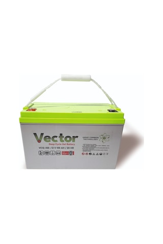 Vector 12 V 100 Ah Amper Jel Akü Deep Cycle Nanocarbon