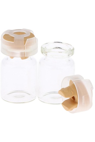 Suntek 20 Adet Boş Steril Cam Mühürlü Serum Şişeleri Sarı Sarı