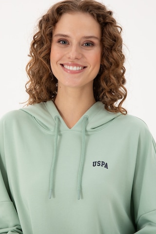 U.S. Polo Assn. Kadın Su Yeşili Kapüşonlu Basic Sweatshirt 50297324-VR048