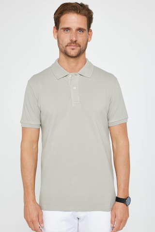 Tudors Erkek Slim Fit Dar Kesim %100 Pamuk Düz Pike Gri Polo Yaka Tişört-30561 Gri