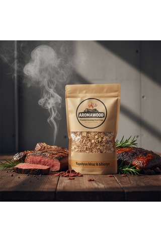 Kiraz Ağacı & Biberiye Özü Tütsüleme Talaşı Grill Mangal & Bbq Barbekü İçin Yoğun Aroma