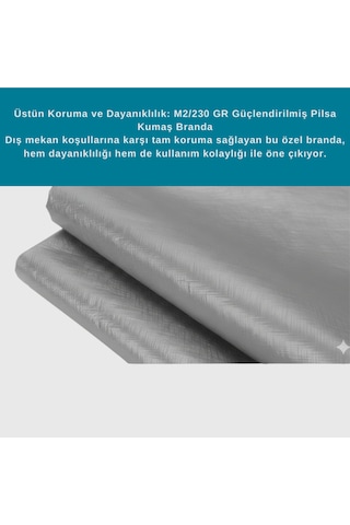 Güçlendirilmiş Su Geçirmez Kamp Ve Çadır Altı Brandası - 8m2