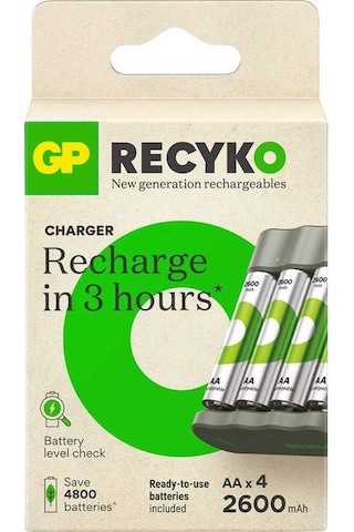 Gp Recyko B441 4 2600 Mah R6 Aa Pilli Şarj Cihazı B441/270hcer21-2gtlb4