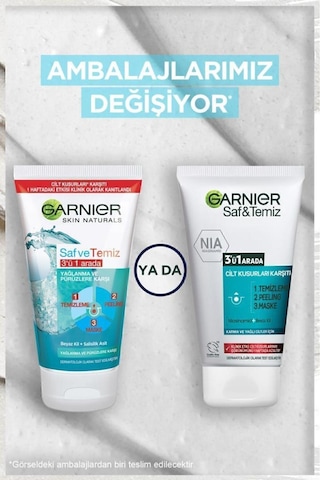Garnier Saf & Temiz 3ü 1 Arada Temizleme Jeli 150 ML