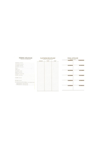Mynote Planlayıcı 17x24 Sert Kapak Spiralli 100 Sayfa Krem Krem
