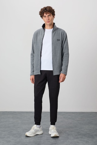 Tommy Life Hardy Gri Melanj Standart Kalıp Polar Erkek Sweatshirt - 88299 GRİ MELANJ