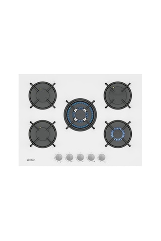 Simfer 8245 - 3751 - 8704 0+10 Fonksiyon Steam Master Beyaz 3'lü Ankastre Set