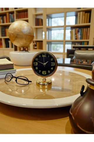 Büro Ev Ofis Hediyesi İçin 20x25cm Golden Metal Masa Saati Diğer