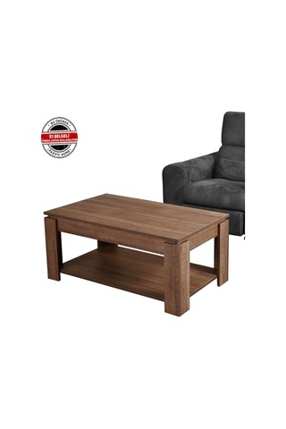 Shelf Orta Sehpa Koyu Meşe / Dikdörtgen Orta Sehpa