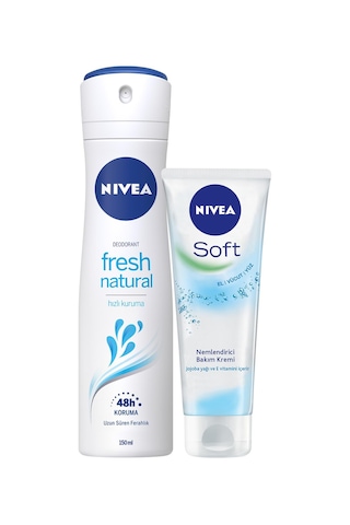 Nivea Fresh Kadın Deodorant 150 ML + Soft Nemlendirici Bakım Kremi 75 ML