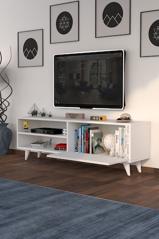 Evora Tv Ünitesi Beyaz Beyaz