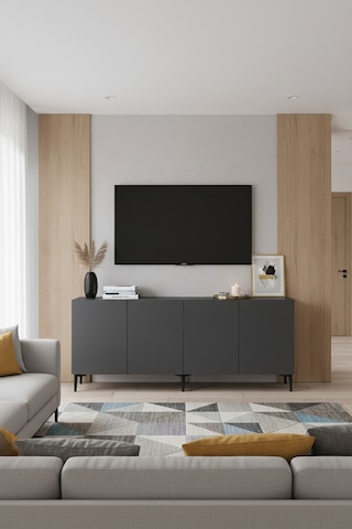 Ka1899a - Aplos Konsol, Tv Stand, Tv Sehpası Ve Tv Ünitesi Antrasit 180cm