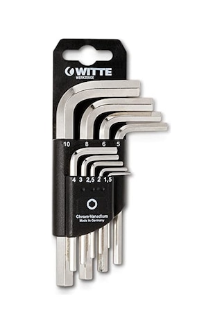 Alman Witte Allen Anahtar Takımı 9 Parça 1 5-10 Mm Alyan Seti