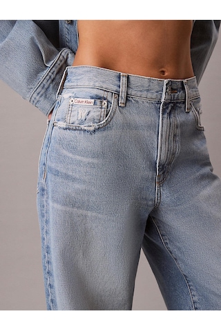 Calvin Klein Kadın Wide Leg Tinted Cruise Jean-14754 Mavi