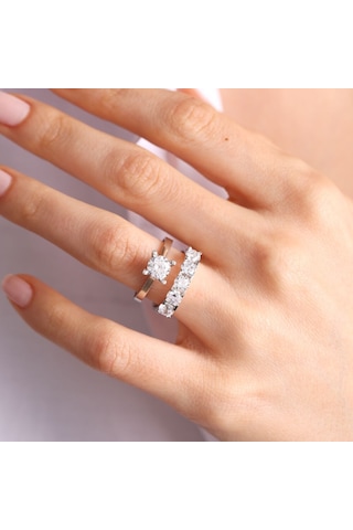 Tektaş & Beştaş Beyaz Altın Yüzük 517674666
