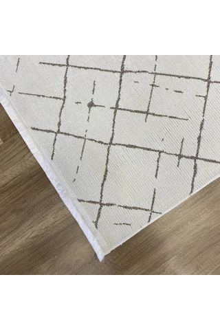 Hoom Rugs Terrace 8207 Beyaz Hav Toz Vermez Dekoratif Kilim