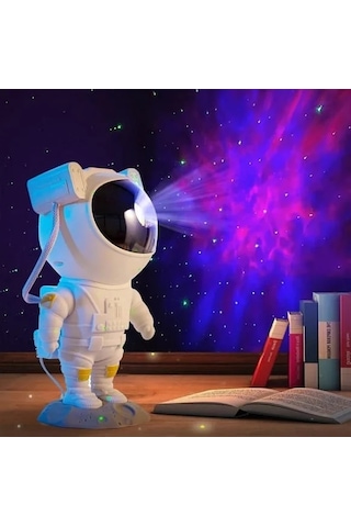 Astronot, Galaksi, Projektör, Uzaktan Kumandalı, Gece Lambası Bwr-47 4887 Renkli