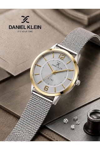 Daniel Klein Premium Seri Hasır Kordon 2 Yıl Garantili 3 Atm Suya Dayanıklı Kadın Kol Saati C13306.8 Rose Gold - Gümüş