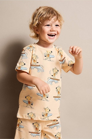 Defacto Hayvan Baskılı 2li Somon Pijama Takımı Erkek Bebek H8212a526hsog322 Turuncu-og322