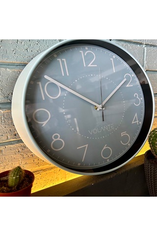 Volante 30 CM Dekoratif Duvar Saati Beyaz