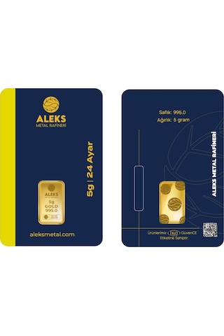 Agakulche 5 Gr 995 24 Ayar Amr Külçe Altın
