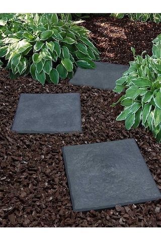 Dekoratif Basamak Taşları - Dış Mekan Yolu Pvc 8 Adet Antrasit Re