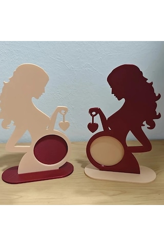 Willowhaven Beyaz Renkli İlk Ultrason Fotoğraf Çerçevesi Kalp Şekilli Hafif Ve Dayanıklı Anı Ürünü