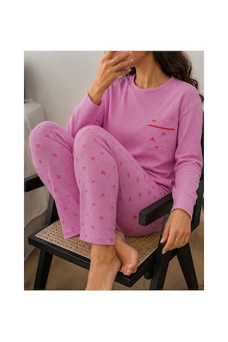 Pemilo Kadın 8940-7 Waffle Pijama Takımı LİLA
