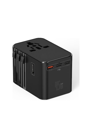 Evrensel Eu Us Au Uk Priz Fiş Çevirici Dönüştürücü Seyahat Adaptörü 2x Usb 3x Type-c Port Çıkışı