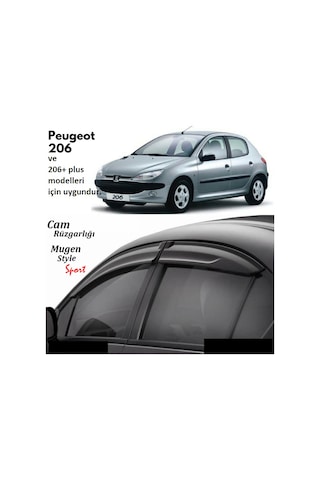 Peugeot 206 Cam Rüzgarlık 206 Cam Rügarlık Mugen Tip 4 Lü