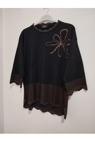 Anne Moda Ankara Üstün Kalite, Kaşmir-pamuk-viskoz Karışımlı Şık Kazak/bluz Siyah