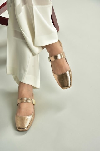 Fox Shoes U726454508 Bronz Rugan Kadın Babet Bronz-rugan