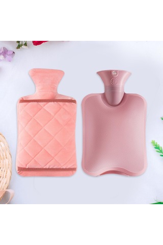 Dolıty Sıcak Su Şişesi El Isıtıcı Kapaklı Torbası Ayak Omuz Pembe Pembe