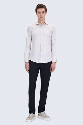 Hatemoğlu Ekru Slim Fit Açık İtalyan Yaka 100% Pamuk Uzun Kollu Spor Gömlek