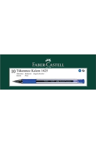 Faber-Castell 1425 Iğne Uç Tükenmez Mavi 10'Lu Kutu